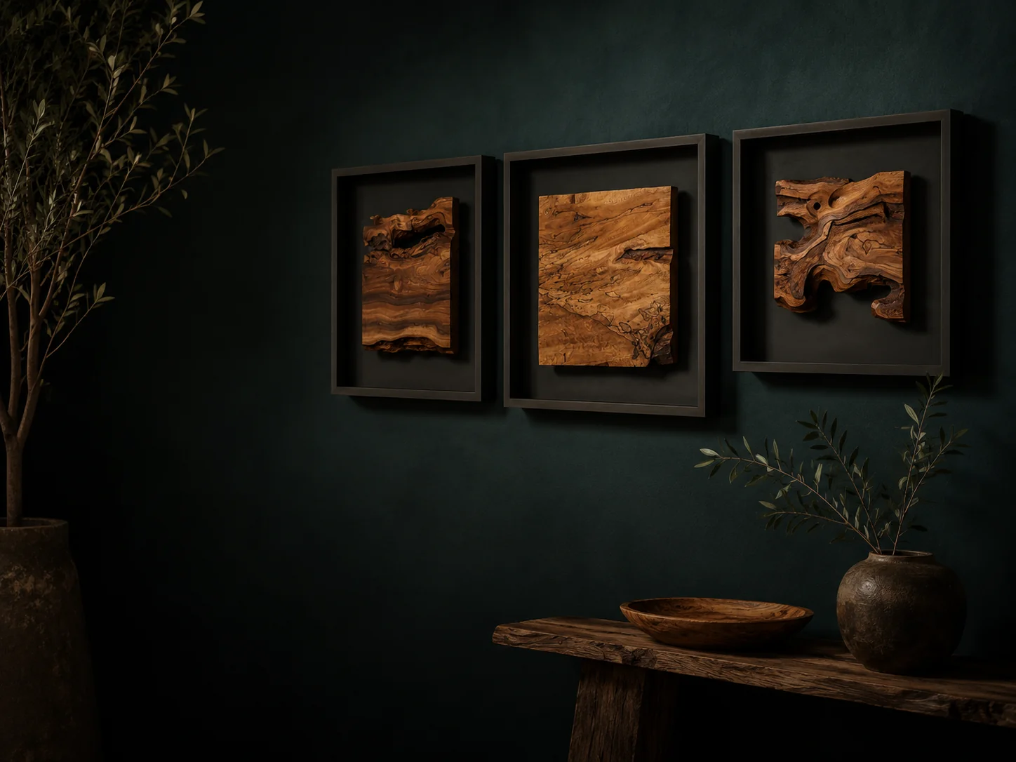 Wall Art - Natural wood and warm tones